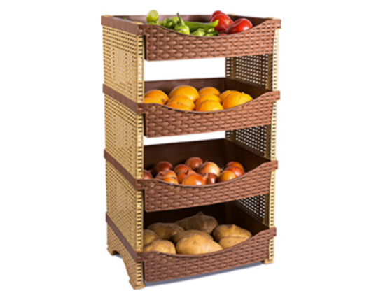 Rattan 4 Katlı Sebzelik