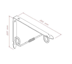 FERFORJE RAF ALTI KONSOL 220 x 300mm Bakır Dövme