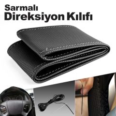 Sarmalı Direksiyon Kılıfı Siyah