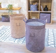 Keçe Tahta Saplı Sepet 45x34x34cm