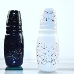 Ege Başucu Sürahi Opak Bakır Marble Siyah-Beyaz