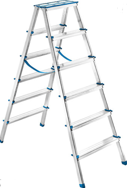 Alüminyum Merdiven 6 Basamaklı Çift Çıkışlı