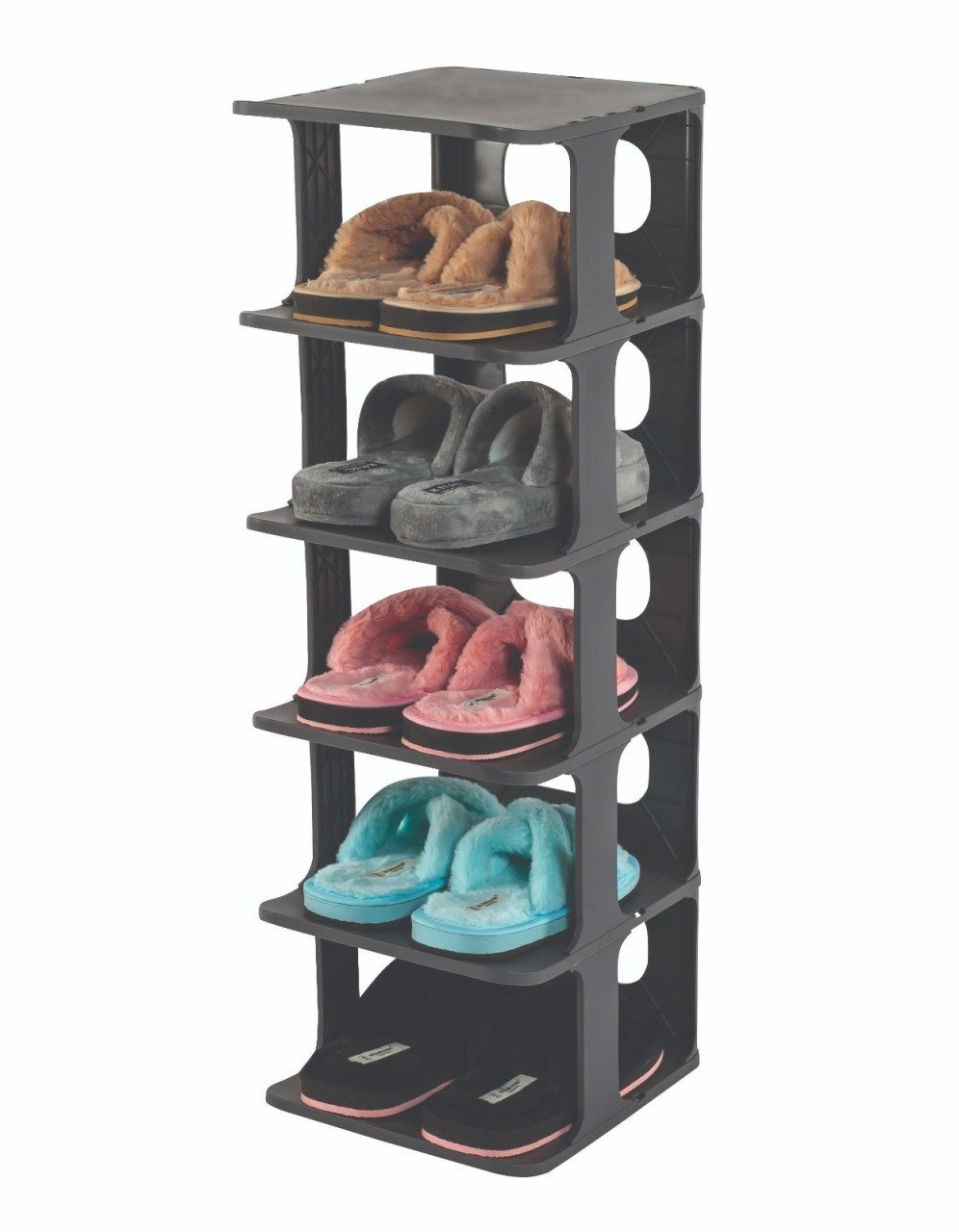 Plastik Katlı Gri Ayakkabılık