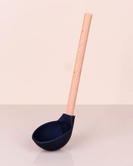 Ahşap Saplı Silikon Kepçe 30cm