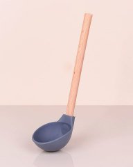 Ahşap Saplı Silikon Kepçe 30cm