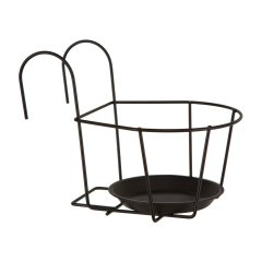 Saksı Tutucu Metal Siyah
