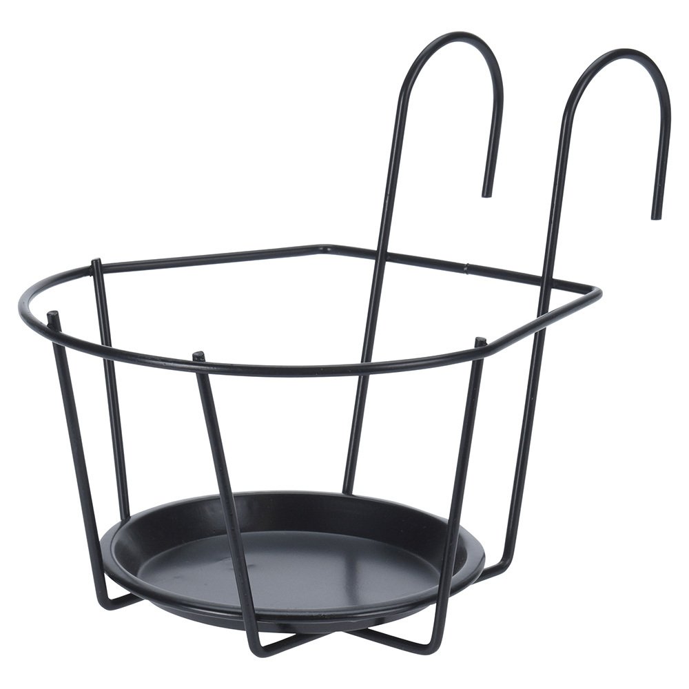 Saksı Tutucu Metal Siyah