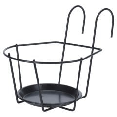 Saksı Tutucu Metal Siyah