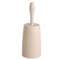 Rattan Sıvı Hazneli Hijyenik Tuvalet Fırçası Bej