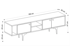 RİENA TV SEHPASI SAFİR MESE