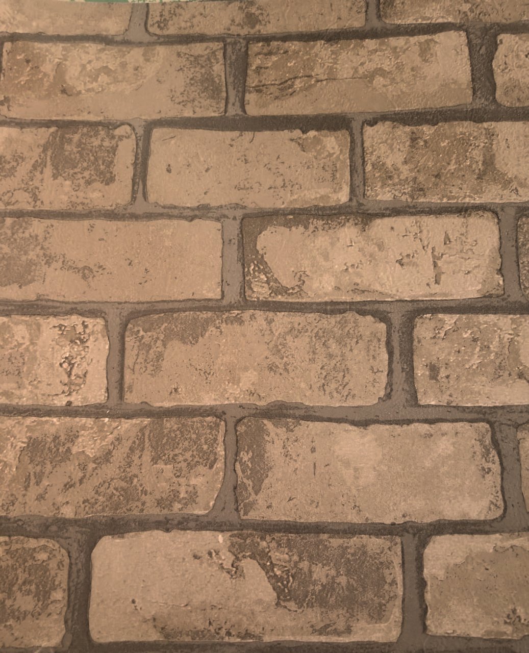 92 Taş Tuğla Bej Duvar Kağıdı