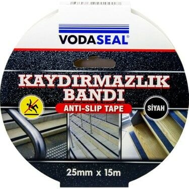 Kaydırmazlık Bandı Siyah 25mm x 15m Siyah