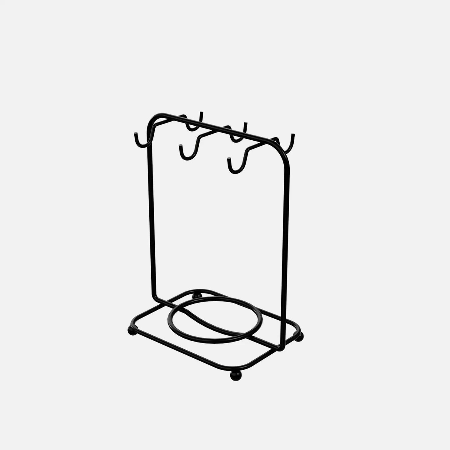 6LI FİNCAN STANDI SİYAH