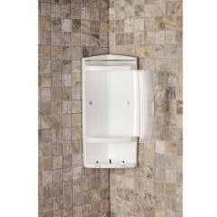 Banyo Köşe Rafı Kapaklı Şeffaf