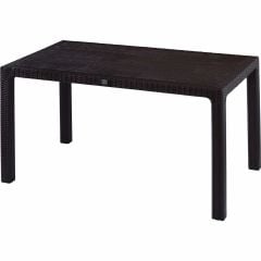 BEGONYA RATTAN CAMLI MASA KAHVE 90X150