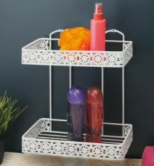 İki Katlı Banyo Rafı Desenli