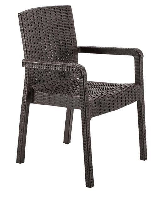 Rattan Kollu Sandalye Kahve 2527