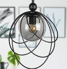 Pescara Tekli Avize Siyah Füme Cam