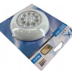 9 LED Lamba Pilli Beyaz
