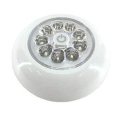 9 LED Lamba Pilli Beyaz