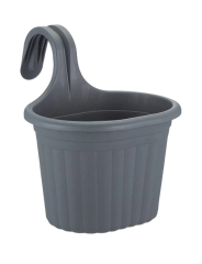 Plastik Saksı Tombik 3lt Gri