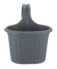 Plastik Saksı Tombik 3lt Gri