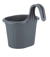 Plastik Saksı Tombik 3lt Gri