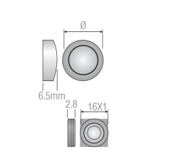 Dekoratif Vida Kapak Krom 15mm 10'lu