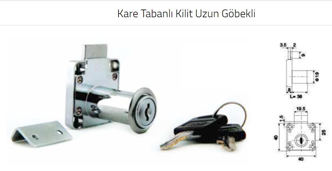 Kare Tabanlı Uzun Göbekli Kilit