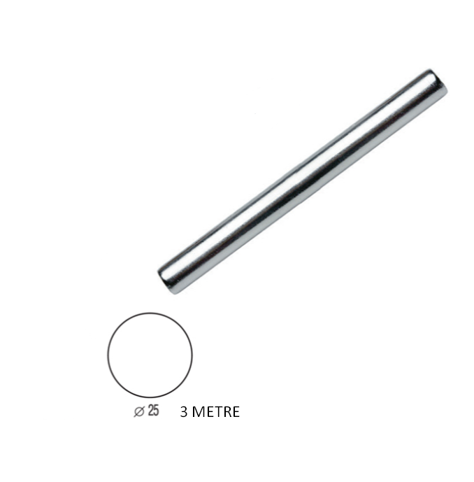Yuvarlak Askı Borusu Krom 25mm - 3mt